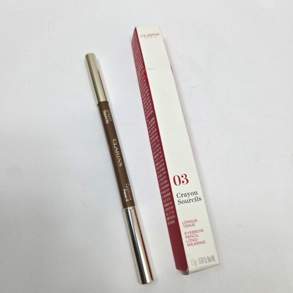 NEW Clarins Long-Wearing Eyebrow Pencil‎ 1.1g Full Size - 03 Soft Blonde - Picture 1 of 3